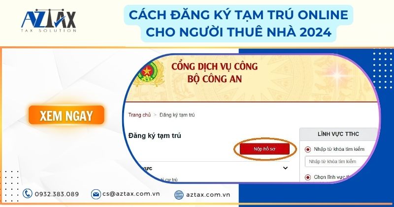 cách đăng ký tạm trú online cho người thuê nhà 2024