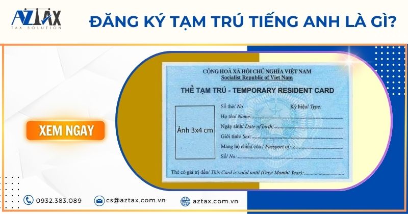 Đăng ký tạm trú tiếng anh là gì?