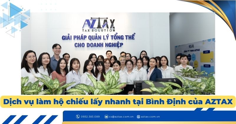 Dịch vụ làm hộ chiếu (passport) ở Quy Nhơn - Bình Định của AZTAX