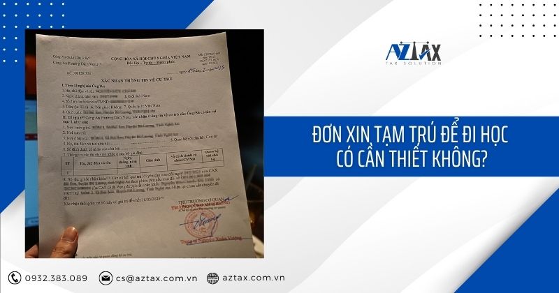 Đơn xin tạm trú để đi học có cần thiết không?