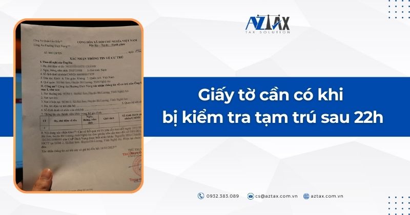 Giấy tờ cần có khi bị kiểm tra tạm trú sau 22h