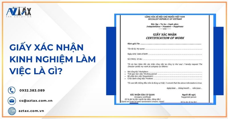 Giấy xác nhận kinh nghiệm làm việc là gì?