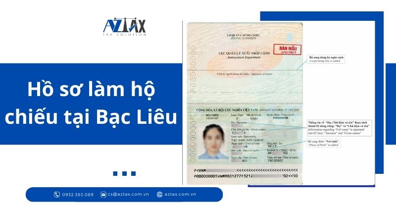 Hồ sơ làm hộ chiếu tại Bạc Liêu