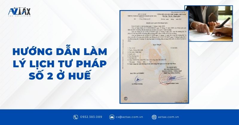 Hướng dẫn làm lý lịch tư pháp số 2 ở Huế