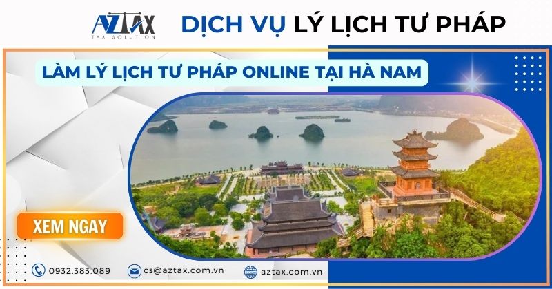 Làm lý lịch tư pháp online tại Hà Nam