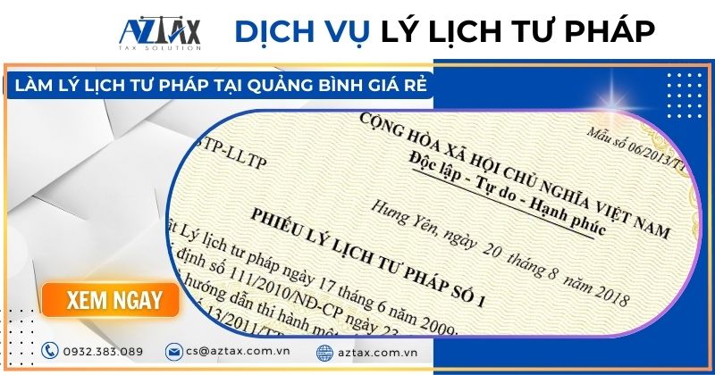 làm lý lịch tư pháp tại quảng bình giá rẻ