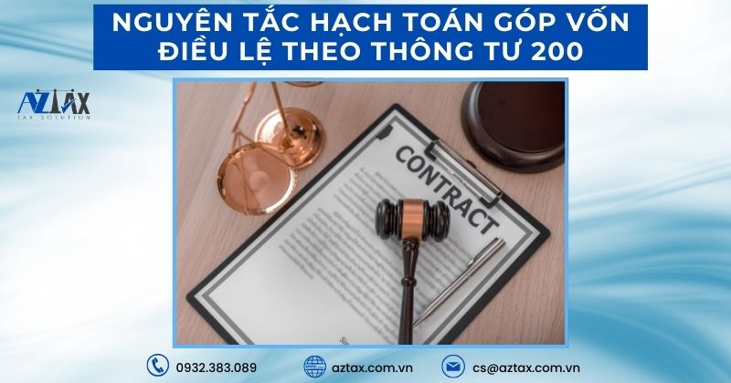 Nguyên tắc hạch toán góp vốn điều lệ theo thông tư 200 