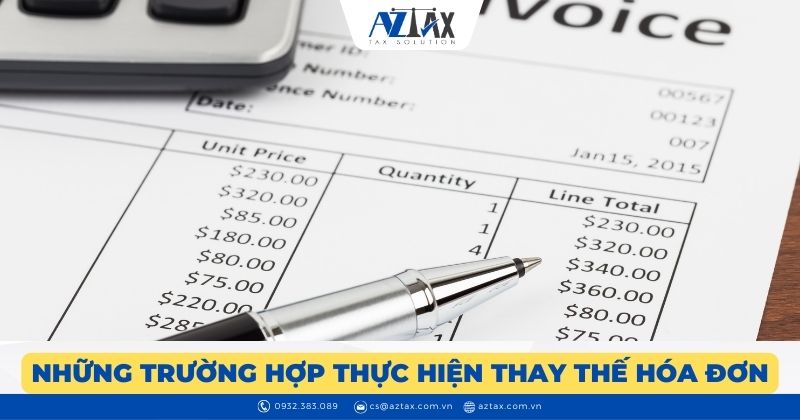 Những trường hợp thực hiện thay thế hóa đơn