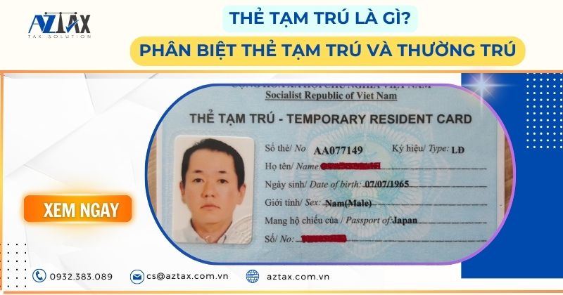 Thẻ tạm trú là gì? Phân biệt thẻ tạm trú và thường trú?