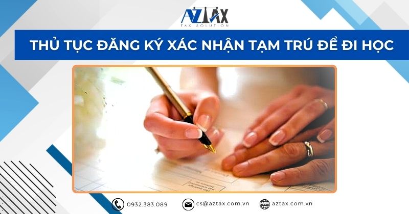 Thủ tục đăng ký xác nhận tạm trú để đi học