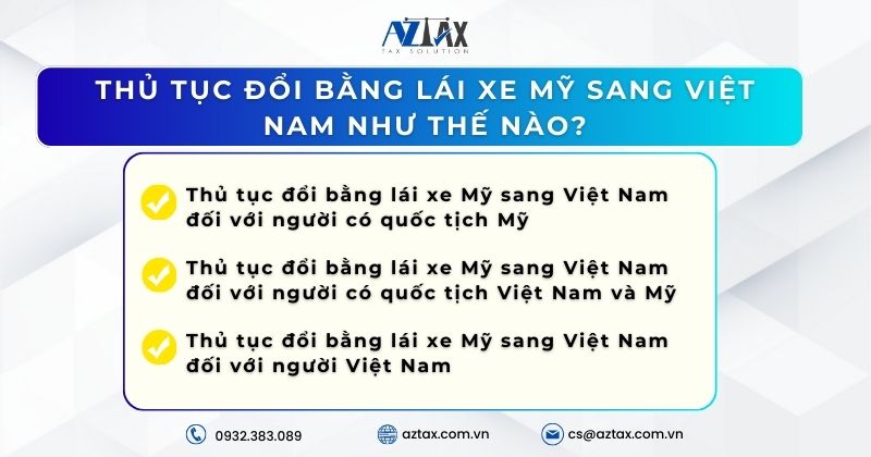 Thủ tục đổi bằng lái xe Mỹ sang Việt Nam như thế nào?