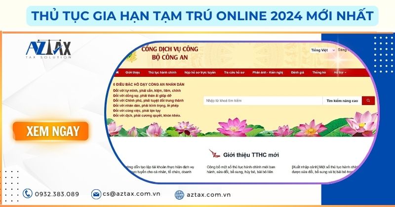 Thủ tục gia hạn tạm trú online 2024 mới nhất