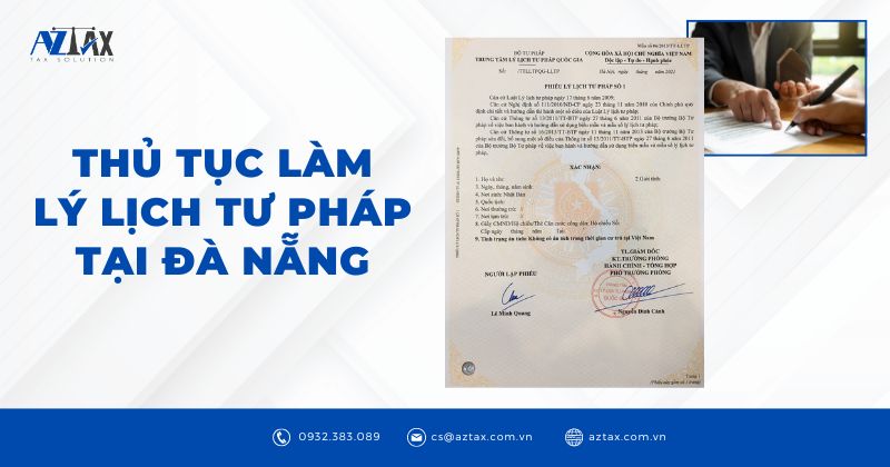 Thủ tục làm lý lịch tư pháp tại Đà Nẵng