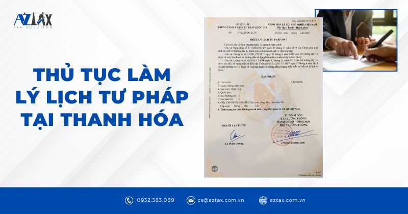 Thủ tục làm lý lịch tư pháp tại Thanh Hóa