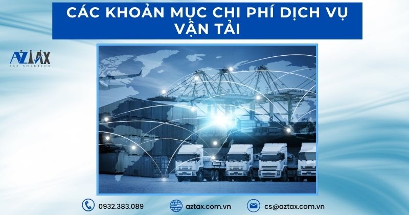 Các khoản mục chi phí dịch vụ vận tải