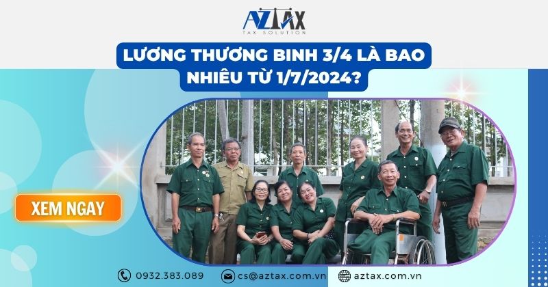Lương thương binh 3/4 là bao nhiêu từ 1/7/2024