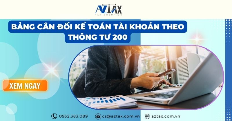 Bảng cân đối kế toán tài khoản theo thông tư 200