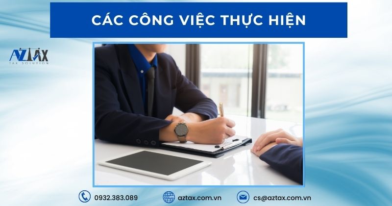 Các công việc thực hiện