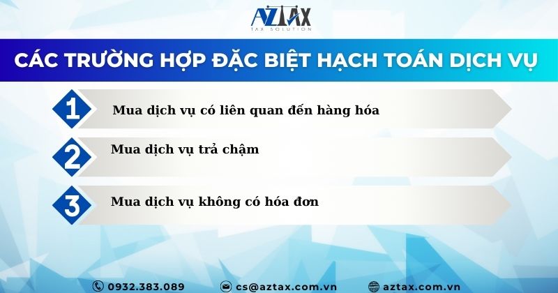 Các trường hợp đặc biệt hạch toán dịch vụ