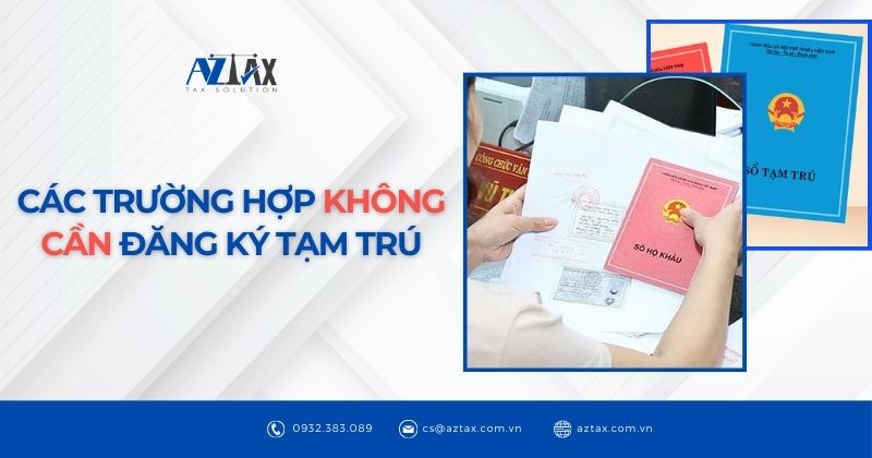 Các trường hợp không cần đăng ký tạm trú