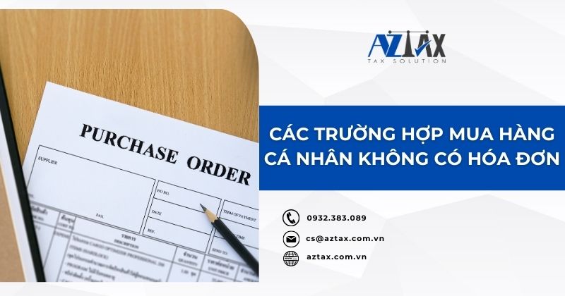 Các trường hợp mua hàng cá nhân không có hóa đơn