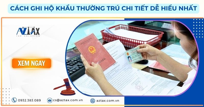 Cách ghi hộ khẩu thường trú chi tiết dễ hiểu nhất