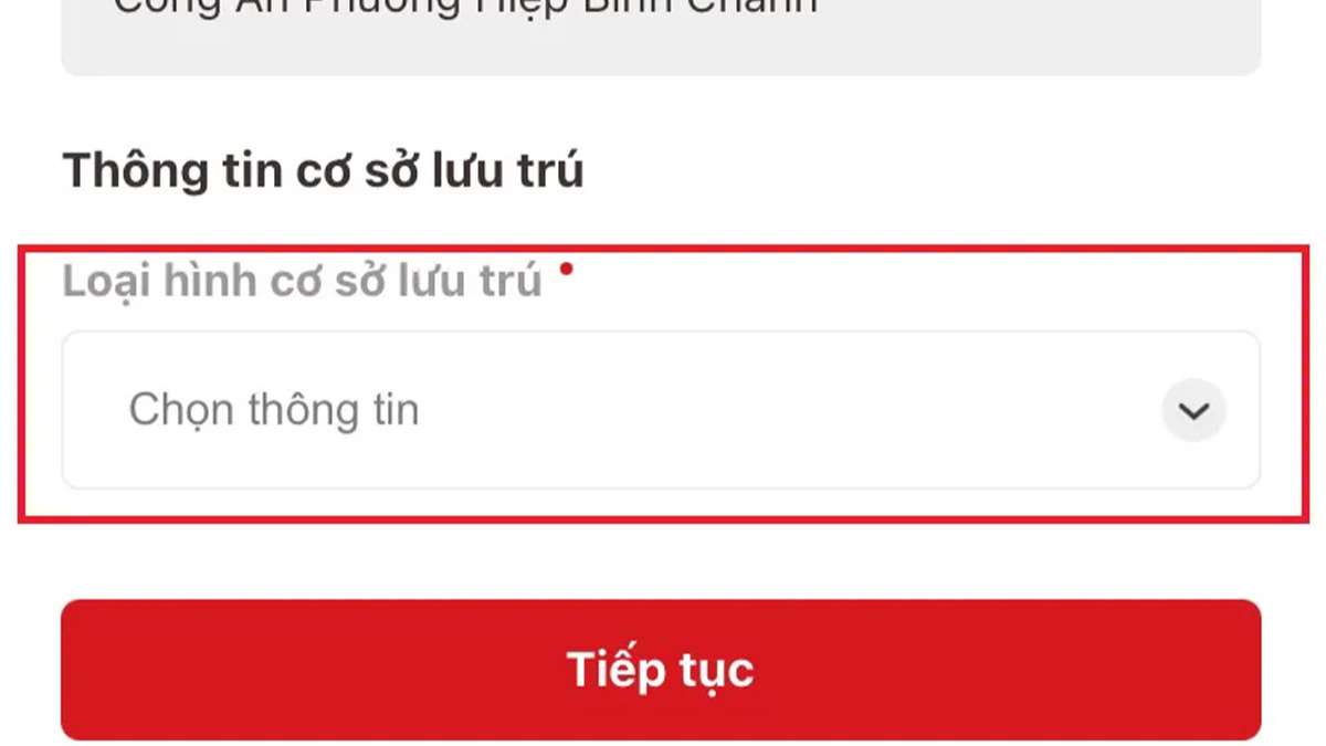 Chọn loại hình cư trú