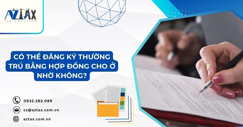 Có thể đăng ký thường trú bằng hợp đồng cho ở nhờ không?