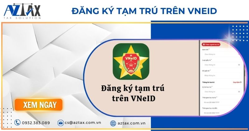 Đăng ký tạm trú trên VNeID