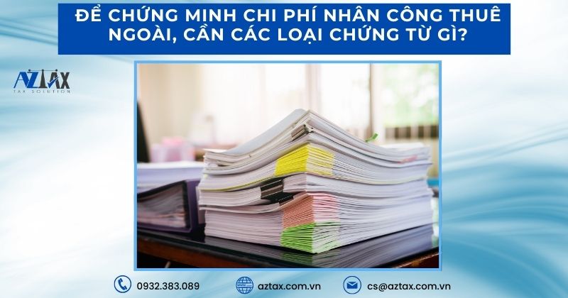 Để chứng minh chi phí nhân công thuê ngoài, cần các loại chứng từ gì?