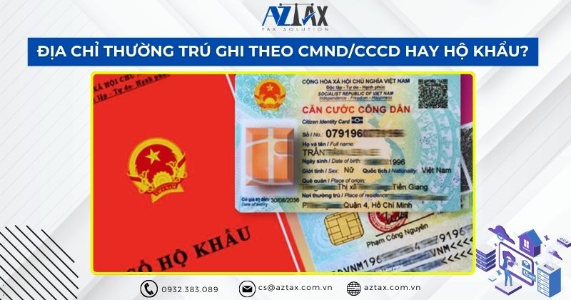 Địa chỉ thường trú ghi theo CMND/CCCD hay hộ khẩu?