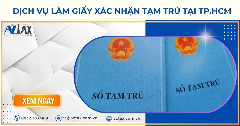 Dịch vụ làm giấy xác nhận tạm trú tại TP.HCM