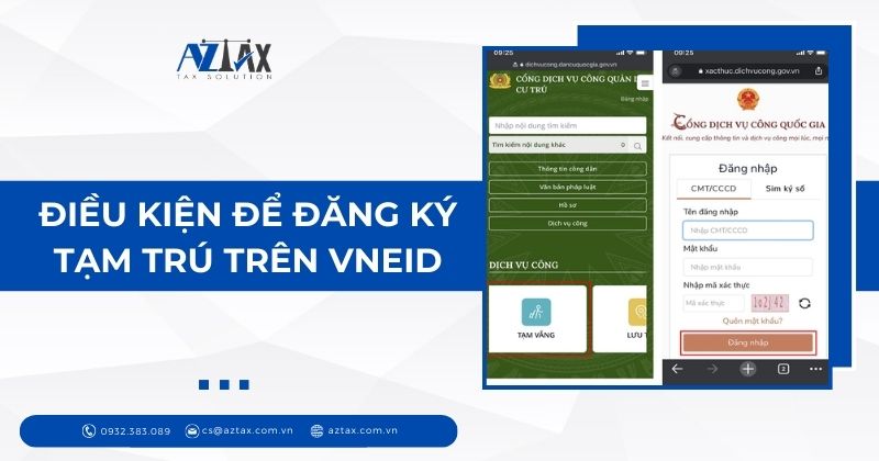 Điều kiện để đăng ký tạm trú trên VNeID