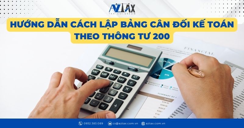 Hướng dẫn cách lập bảng cân đối kế toán theo thông tư 200