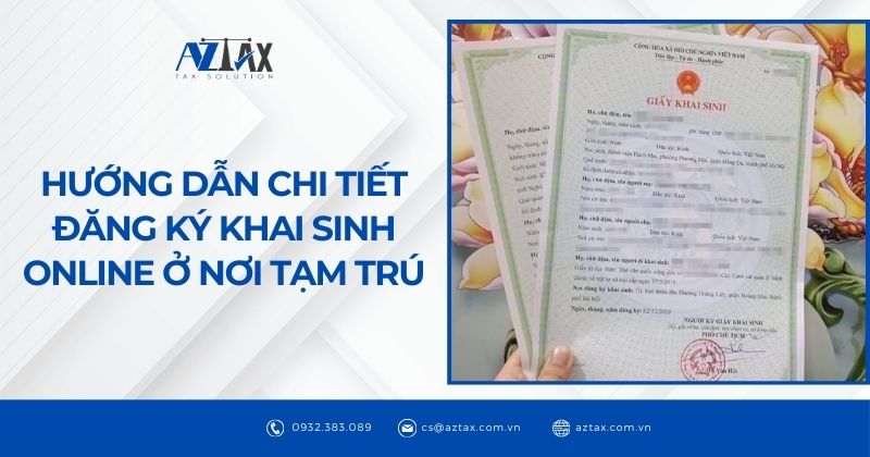 Hướng dẫn chi tiết đăng ký khai sinh online ở nơi tạm trú