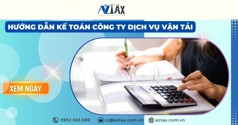 Hướng dẫn kế toán công ty dịch vụ vận tải