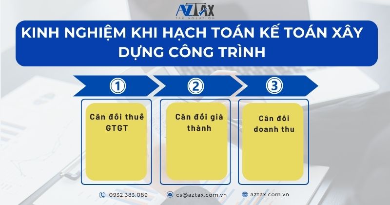 Kinh nghiệm khi hạch toán kế toán xây dựng công trình