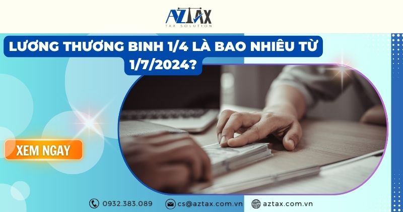 Lương thương binh 1/4 là bao nhiêu từ 1/7/2024?