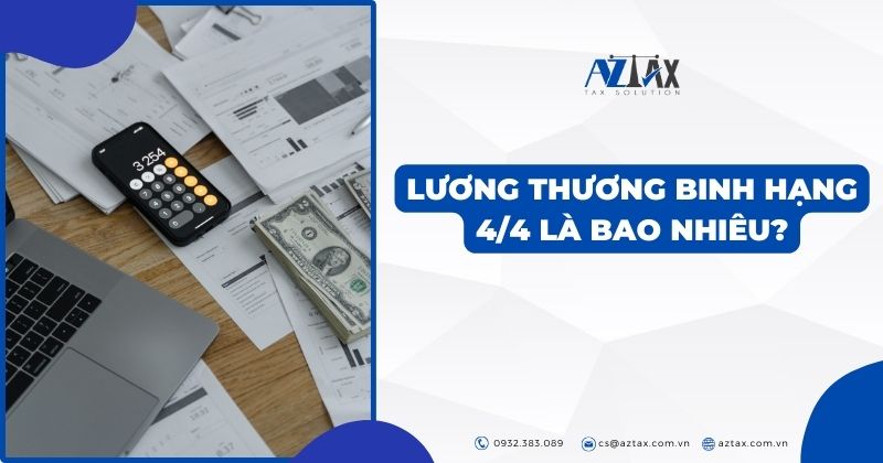 Lương thương binh hạng 4/4 là bao nhiêu?