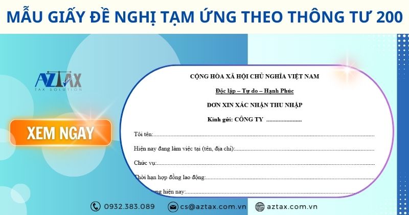 Mẫu xác nhận thu nhập để vay ngân hàng