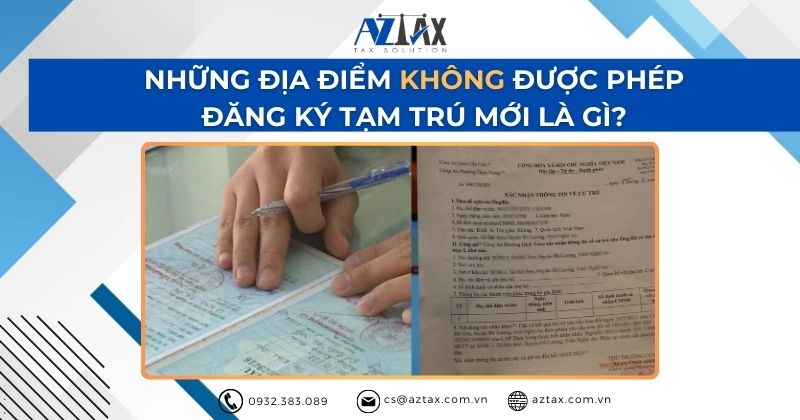 Những địa điểm không được phép đăng ký tạm trú mới là gì?