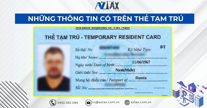 Nhưng thông tin có trên thẻ tạm trú