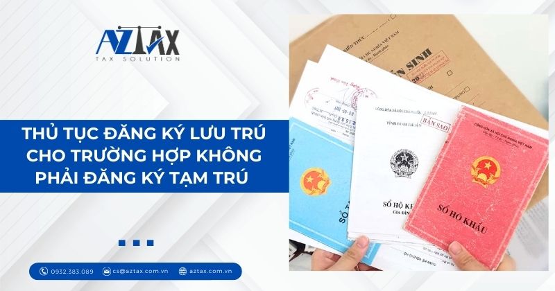 Thủ tục đăng ký lưu trú cho trường hợp không phải đăng ký tạm trú