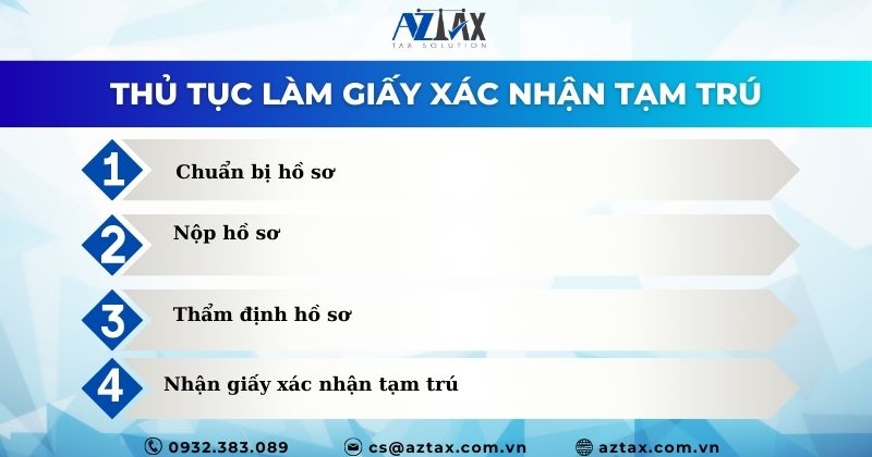 Thủ tục làm giấy xác nhận tạm trú