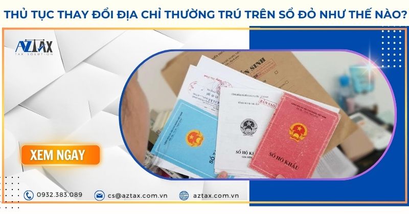 Thủ tục thay đổi địa chỉ thường trú trên sổ đỏ như thế nào?