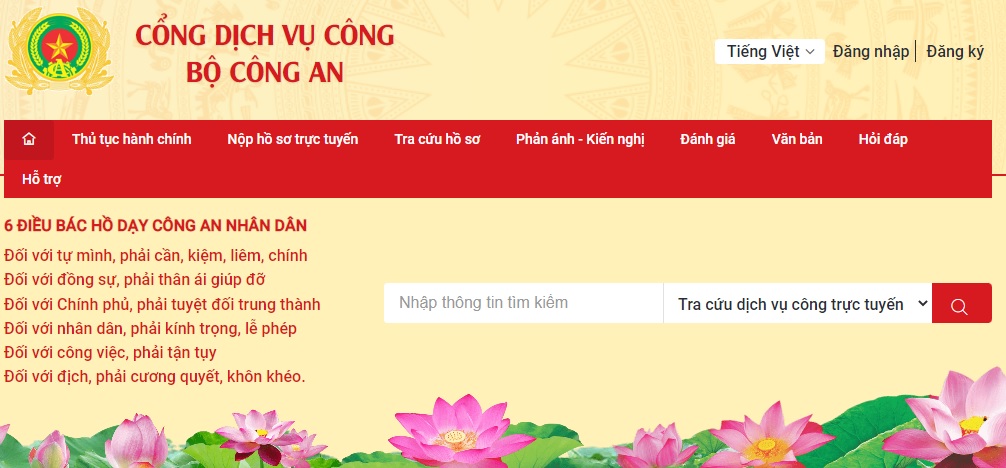 Truy cập vào website