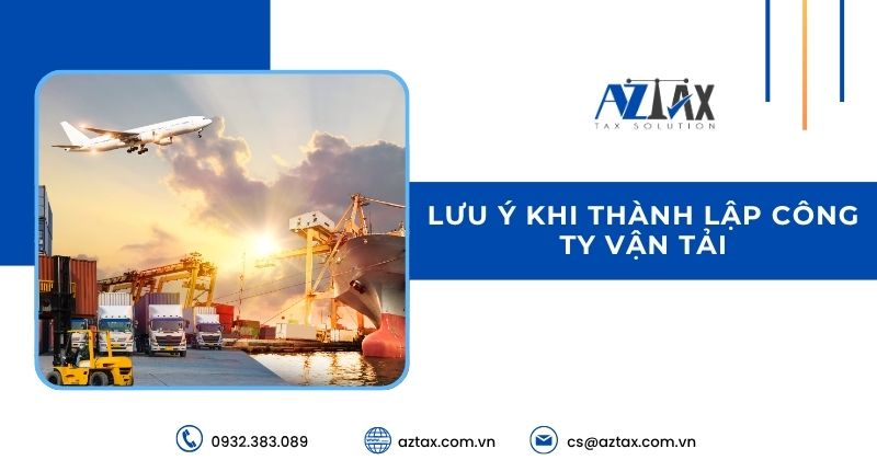 Lưu ý khi thành lập công ty vận tải