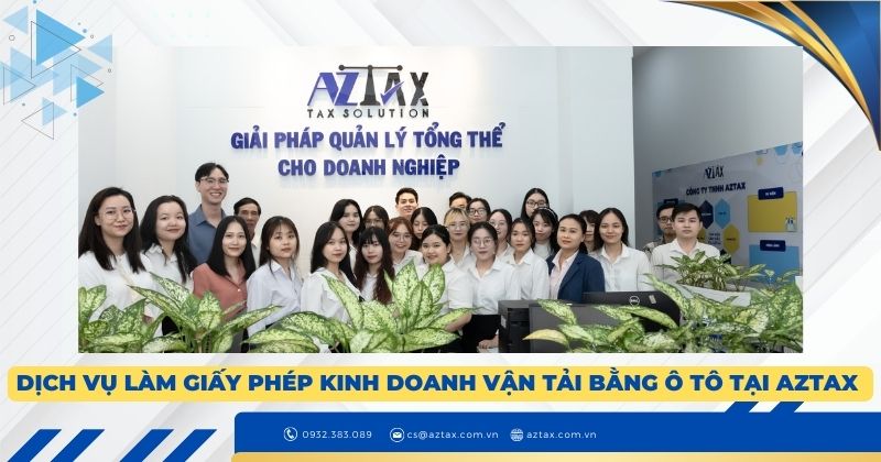 Dịch vụ làm giấy phép kinh doanh vận tải bằng ô tô tại AZTAX