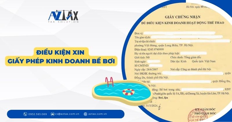 Điều kiện xin giấy phép kinh doanh bể bơi