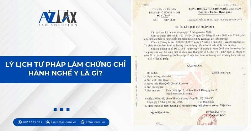 Lý lịch tư pháp làm chứng chỉ hành nghề y là gì?